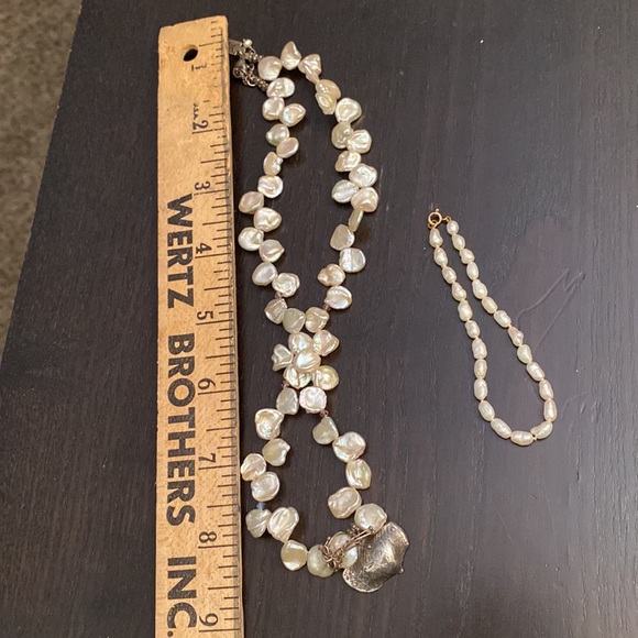 Freshwater Pearl necklace and bracelet combo - Picture 8 of 8